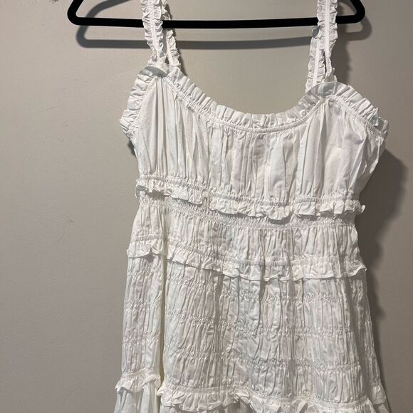 DÔEN Marianne Shirred Organic Cotton-Poplin Midi Dress. Size M. NWOT - Picture 5 of 9